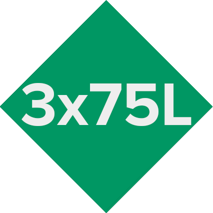 Capacitat <br> 3x75L